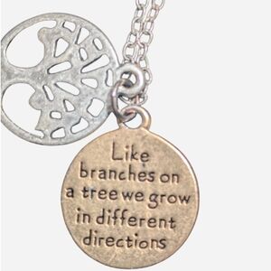 Premier Silver and Gold Tree Pendant Necklace